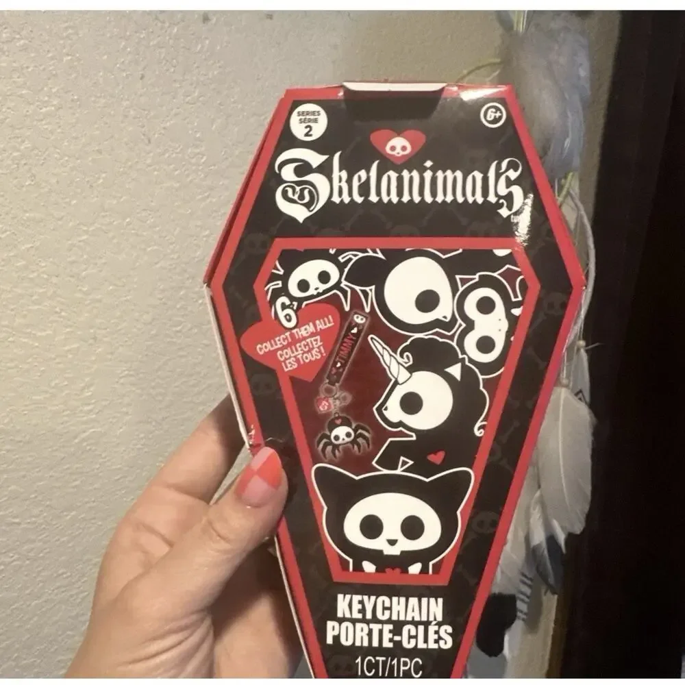 Skelanimals by Hasbro Pink Kit The Cat Keychain Skeleton Series 2 HTF Rare